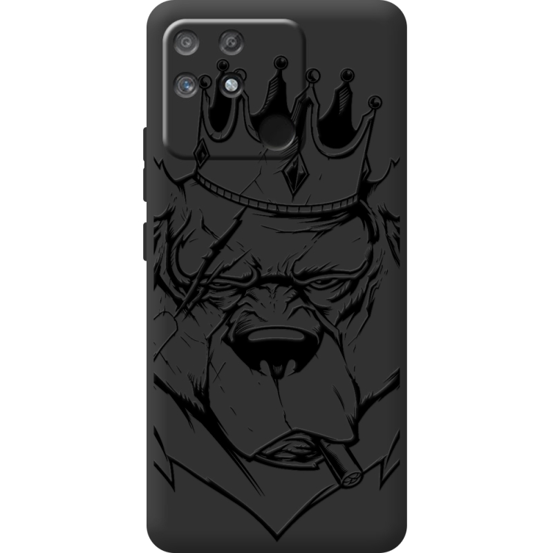 Черный чехол BoxFace Realme Narzo 50A Bear King