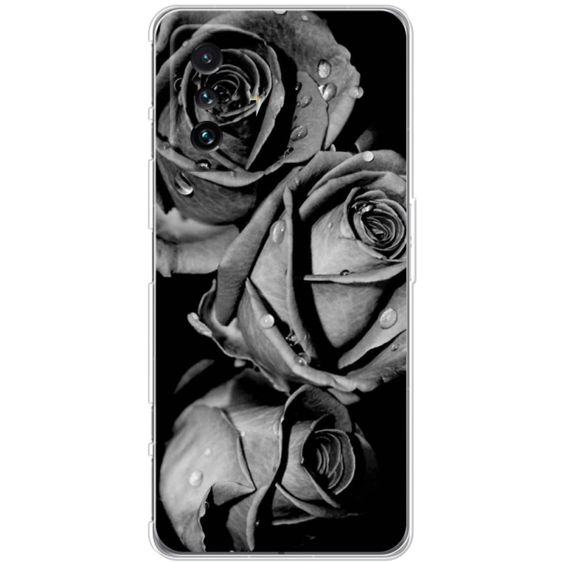 Чехол BoxFace Poco F4 GT Black and White Roses