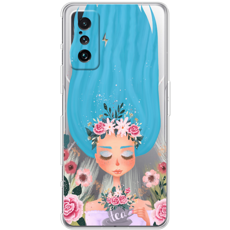 Прозрачный чехол BoxFace Poco F4 GT Blue Hair