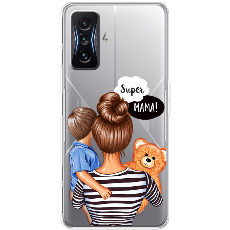 Прозрачный чехол BoxFace Poco F4 GT Super Mama and Son