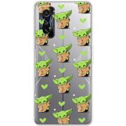 Прозрачный чехол BoxFace Poco F4 GT Pattern Baby Yoda