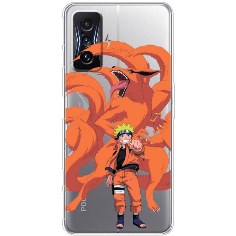 Прозрачный чехол BoxFace Poco F4 GT Naruto and Kurama