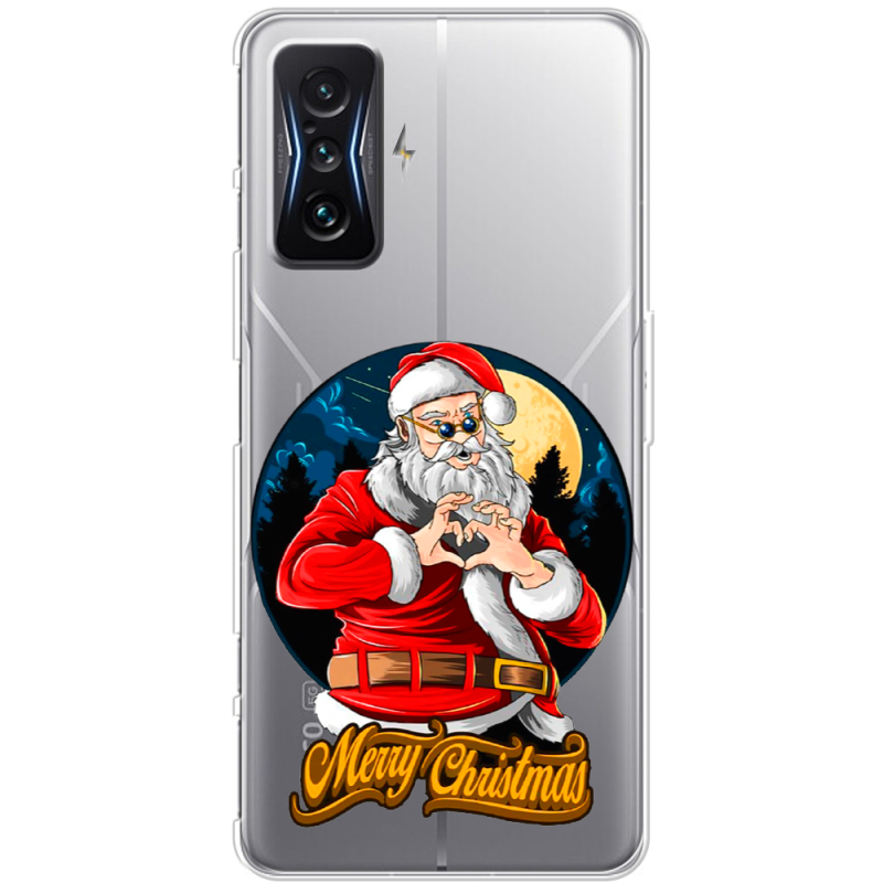 Прозрачный чехол BoxFace Poco F4 GT Cool Santa