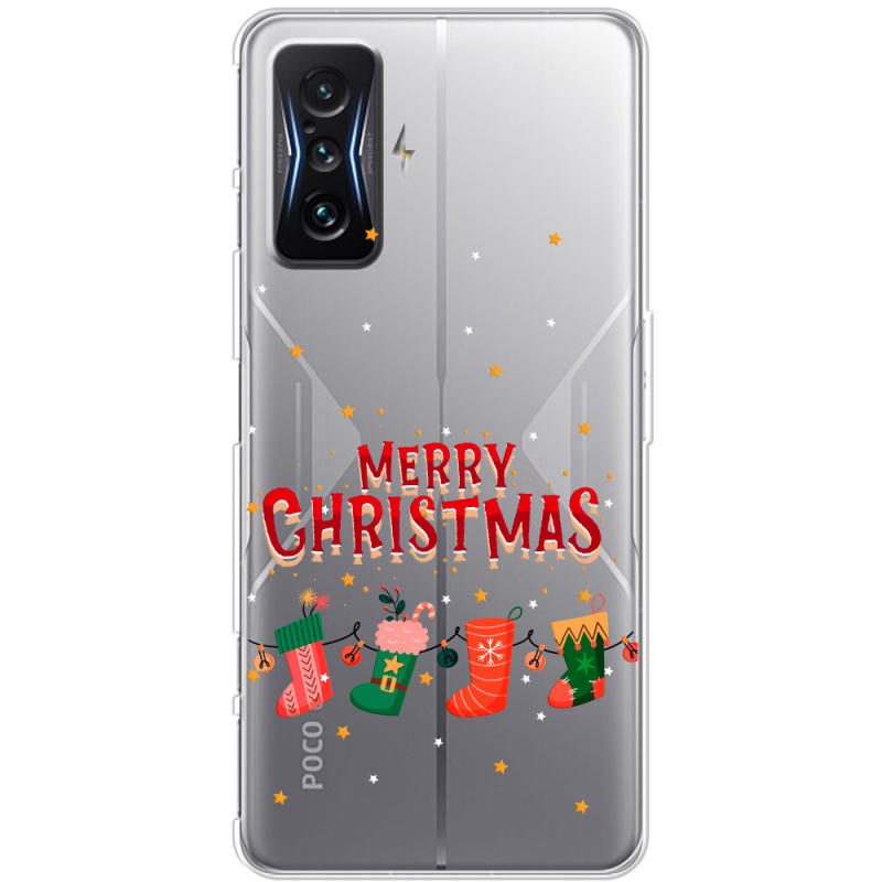 Прозрачный чехол BoxFace Poco F4 GT Merry Christmas