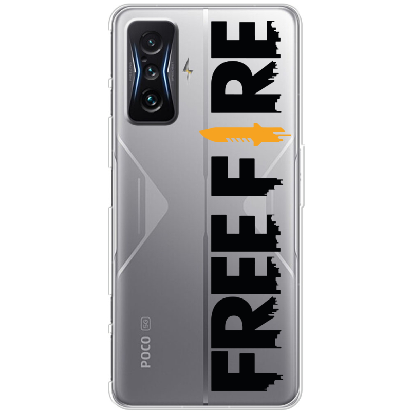 Прозрачный чехол BoxFace Poco F4 GT Free Fire Black Logo