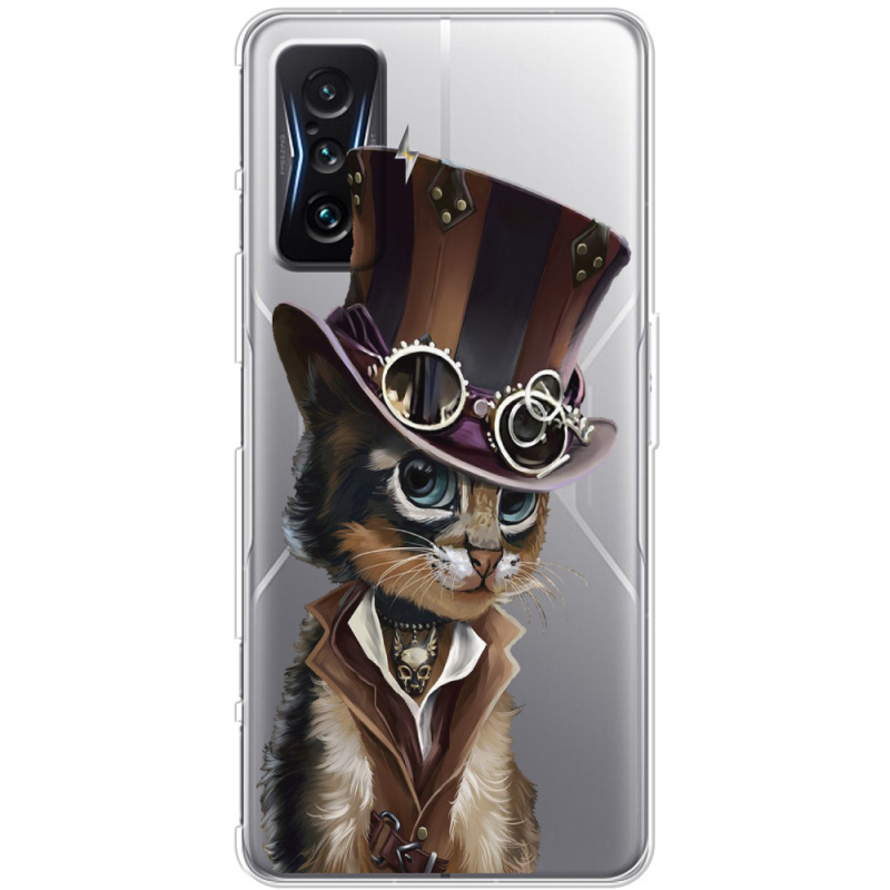 Прозрачный чехол BoxFace Poco F4 GT Steampunk Cat