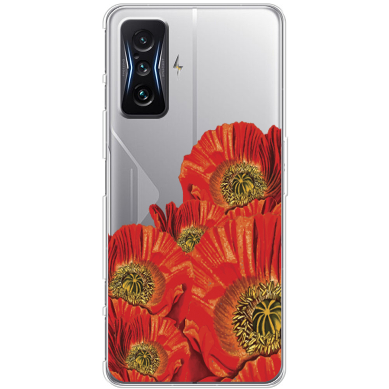 Прозрачный чехол BoxFace Poco F4 GT Red Poppies