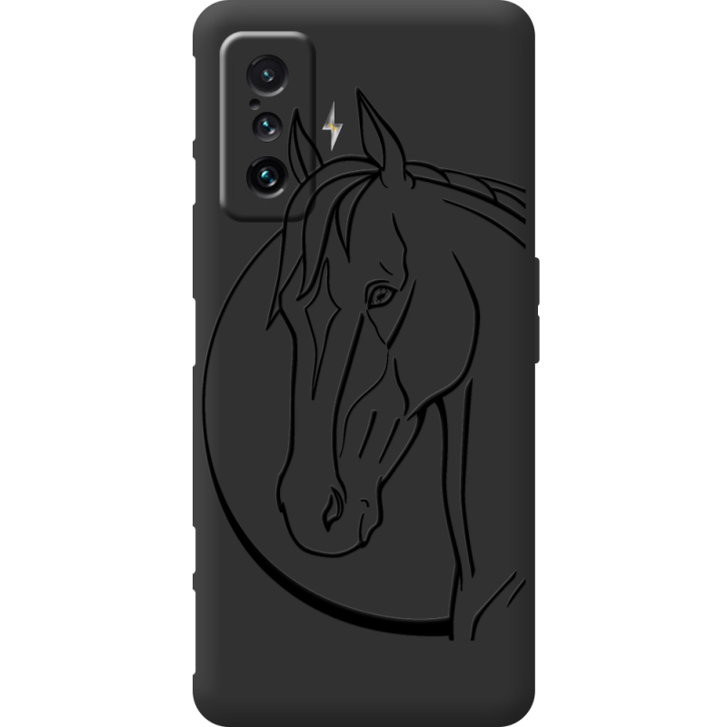 Черный чехол BoxFace Poco F4 GT Horse