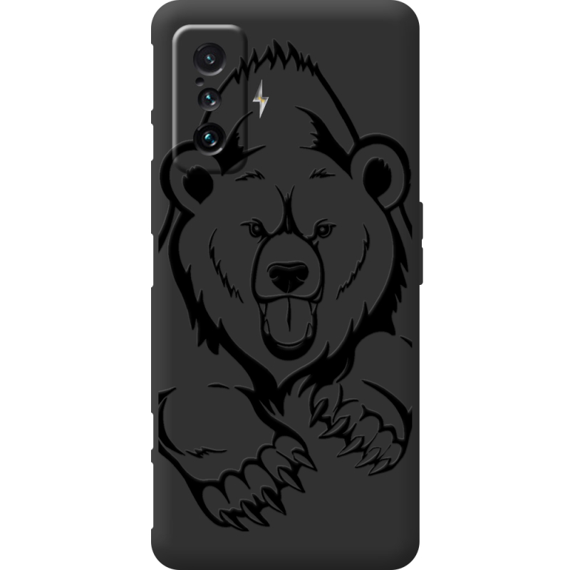 Черный чехол BoxFace Poco F4 GT Grizzly Bear