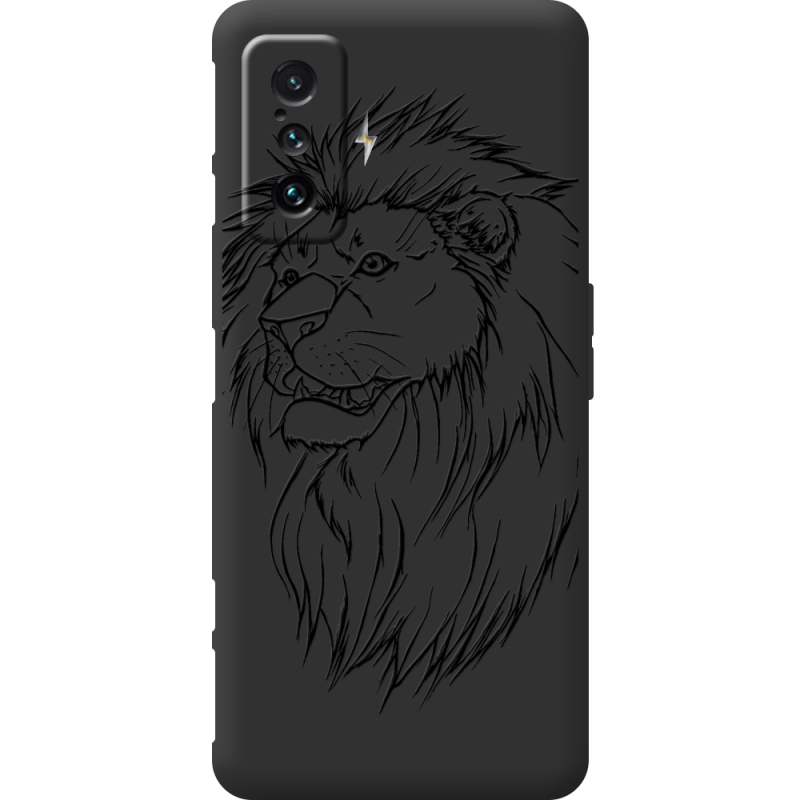 Черный чехол BoxFace Poco F4 GT Lion