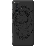 Черный чехол BoxFace Poco F4 GT Lion