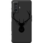 Черный чехол BoxFace Poco F4 GT Deer