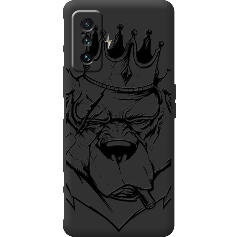 Черный чехол BoxFace Poco F4 GT Bear King