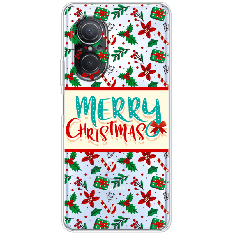 Прозрачный чехол BoxFace Huawei Nova 9 SE Vintage Christmas Pattern