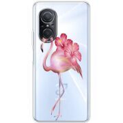 Прозрачный чехол BoxFace Huawei Nova 9 SE Floral Flamingo