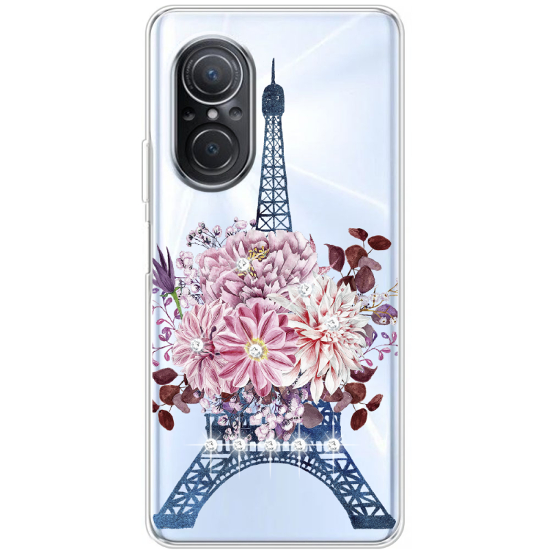 Чехол со стразами Huawei Nova 9 SE Eiffel Tower