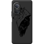 Черный чехол BoxFace Huawei Nova 9 SE Wolf and Raven