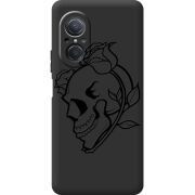 Черный чехол BoxFace Huawei Nova 9 SE Skull and Roses