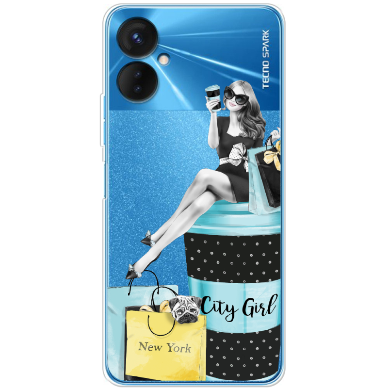 Прозрачный чехол BoxFace Tecno Spark 9 Pro City Girl