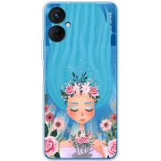 Прозрачный чехол BoxFace Tecno Spark 9 Pro Blue Hair