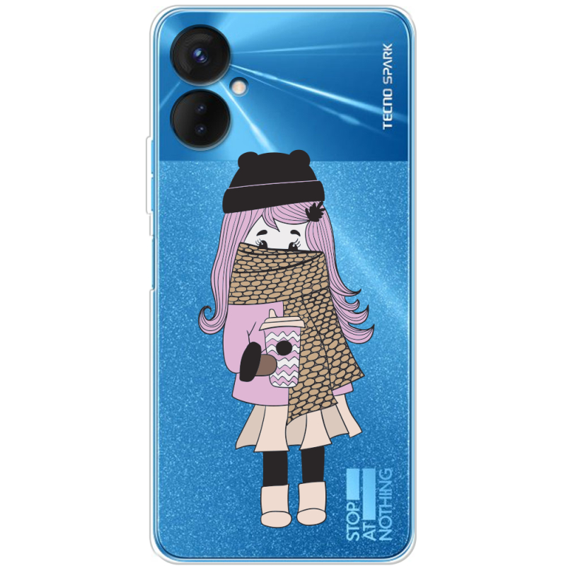 Прозрачный чехол BoxFace Tecno Spark 9 Pro Winter Morning Girl