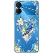 Прозрачный чехол BoxFace Tecno Spark 9 Pro Spring Bird