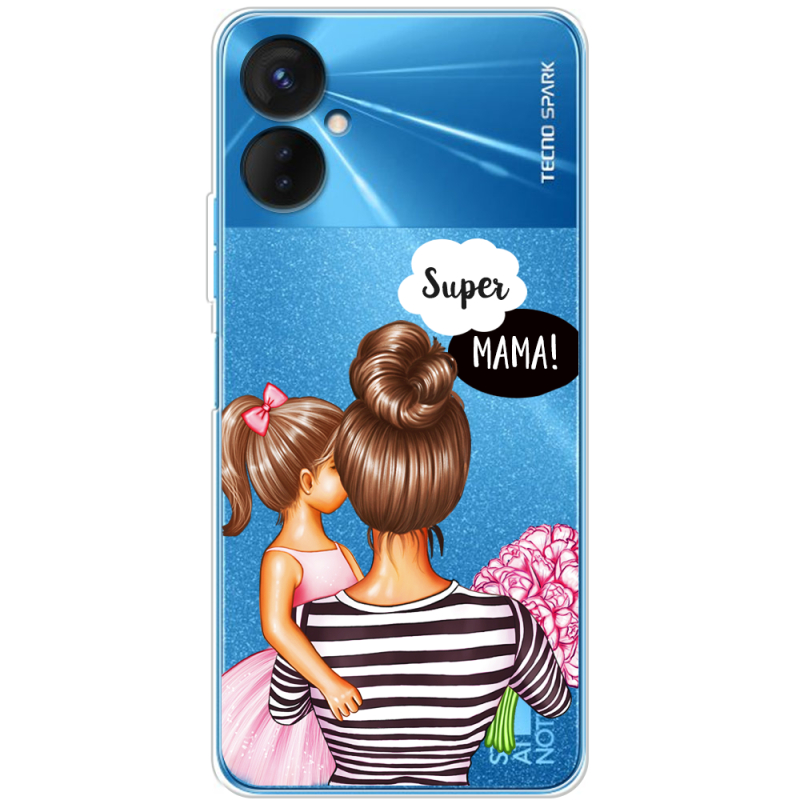 Прозрачный чехол BoxFace Tecno Spark 9 Pro Super Mama and Daughter