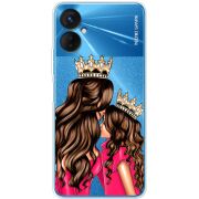 Прозрачный чехол BoxFace Tecno Spark 9 Pro Queen and Princess