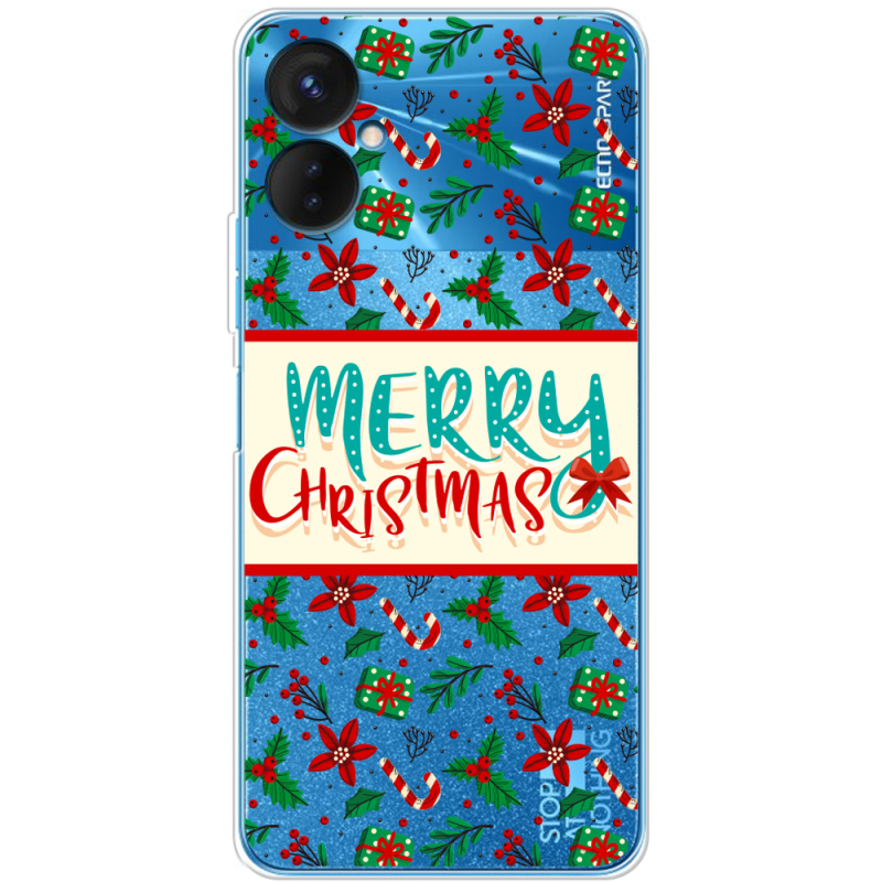 Прозрачный чехол BoxFace Tecno Spark 9 Pro Vintage Christmas Pattern