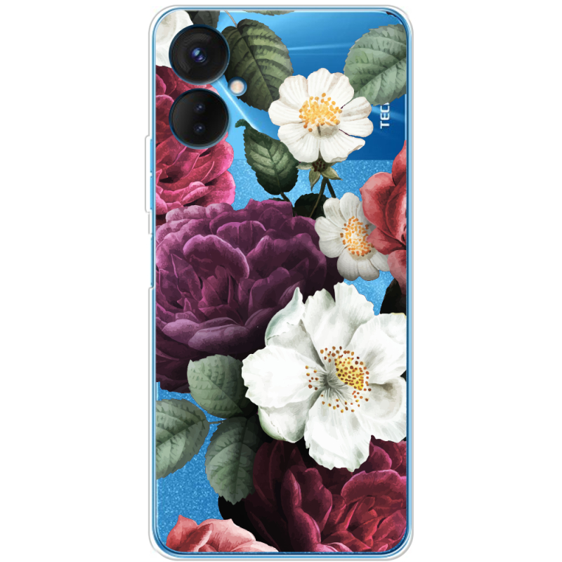 Прозрачный чехол BoxFace Tecno Spark 9 Pro Floral Dark Dreams