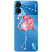 Прозрачный чехол BoxFace Tecno Spark 9 Pro Floral Flamingo