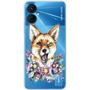 Прозрачный чехол BoxFace Tecno Spark 9 Pro Winking Fox