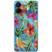 Прозрачный чехол BoxFace Tecno Spark 9 Pro Tropical Flowers