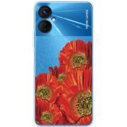 Прозрачный чехол BoxFace Tecno Spark 9 Pro Red Poppies