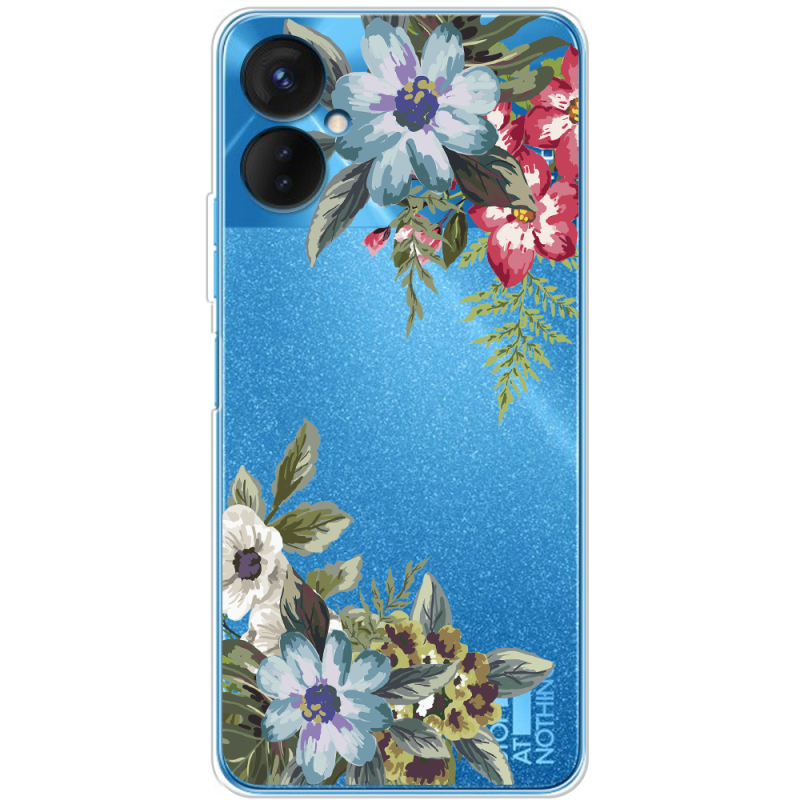 Прозрачный чехол BoxFace Tecno Spark 9 Pro Floral