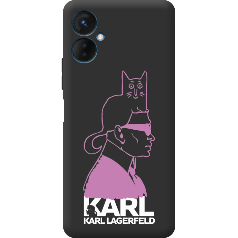 Черный чехол BoxFace Tecno Spark 9 Pro Pink Karl