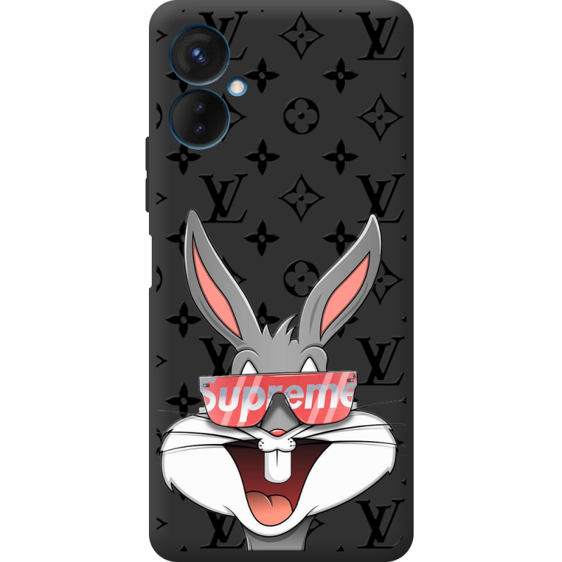 Черный чехол BoxFace Tecno Spark 9 Pro looney bunny