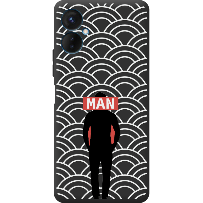 Черный чехол BoxFace Tecno Spark 9 Pro Man Pattern