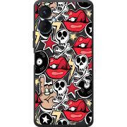 Черный чехол BoxFace Tecno Spark 9 Pro Rock Graffiti