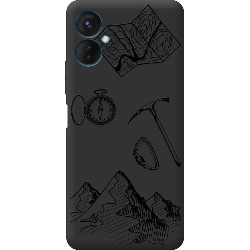 Черный чехол BoxFace Tecno Spark 9 Pro Mountains