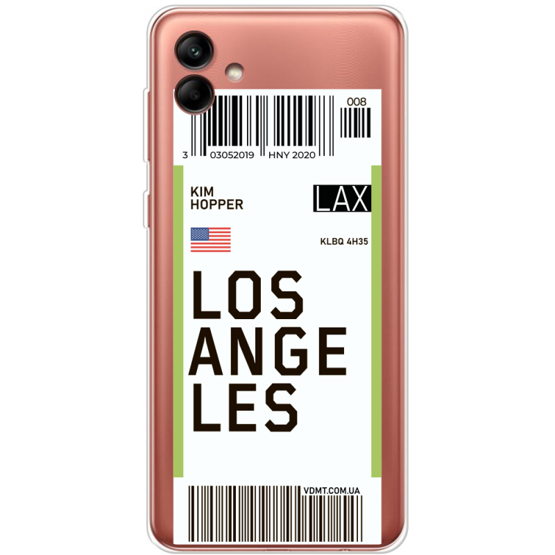 Прозрачный чехол BoxFace Samsung Galaxy A04 (A045) Ticket Los Angeles