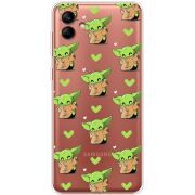 Прозрачный чехол BoxFace Samsung Galaxy A04 (A045) Pattern Baby Yoda