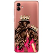 Прозрачный чехол BoxFace Samsung Galaxy A04 (A045) Queen and Princess