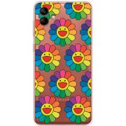 Прозрачный чехол BoxFace Samsung Galaxy A04 (A045) Hippie Flowers