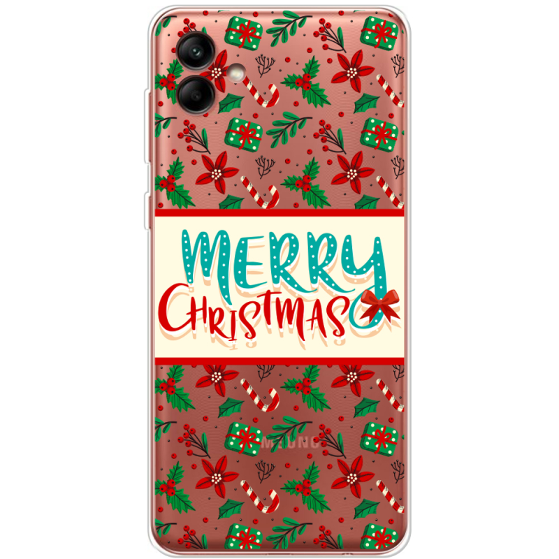 Прозрачный чехол BoxFace Samsung Galaxy A04 (A045) Vintage Christmas Pattern