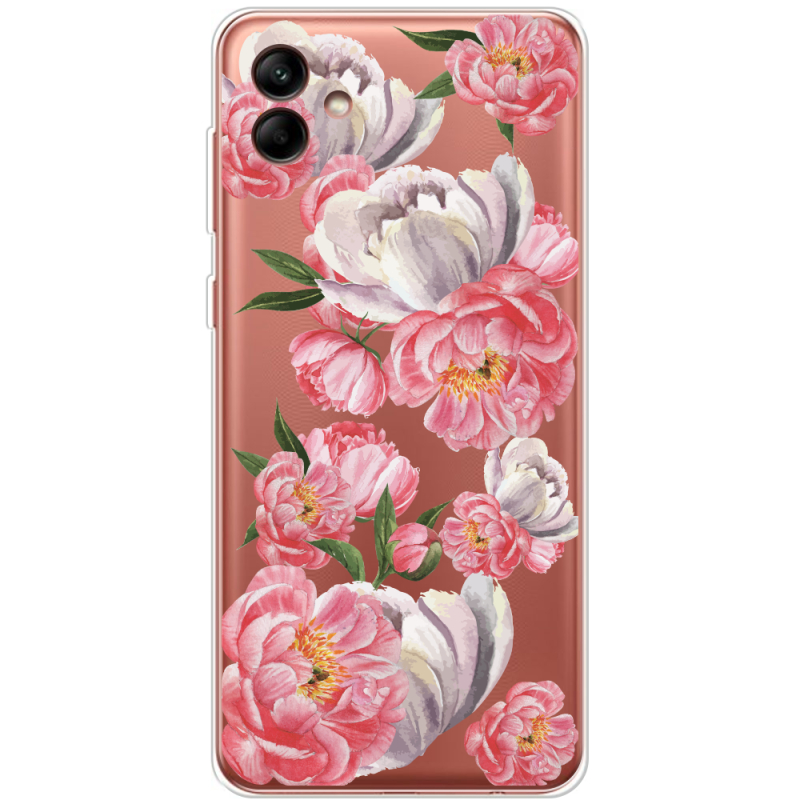 Прозрачный чехол BoxFace Samsung Galaxy A04 (A045) Peony Watercolor Style