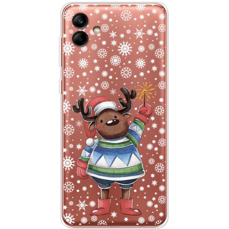 Прозрачный чехол BoxFace Samsung Galaxy A04 (A045) Christmas Deer with Snow