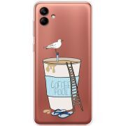 Прозрачный чехол BoxFace Samsung Galaxy A04 (A045) Segull in Cofee Pool