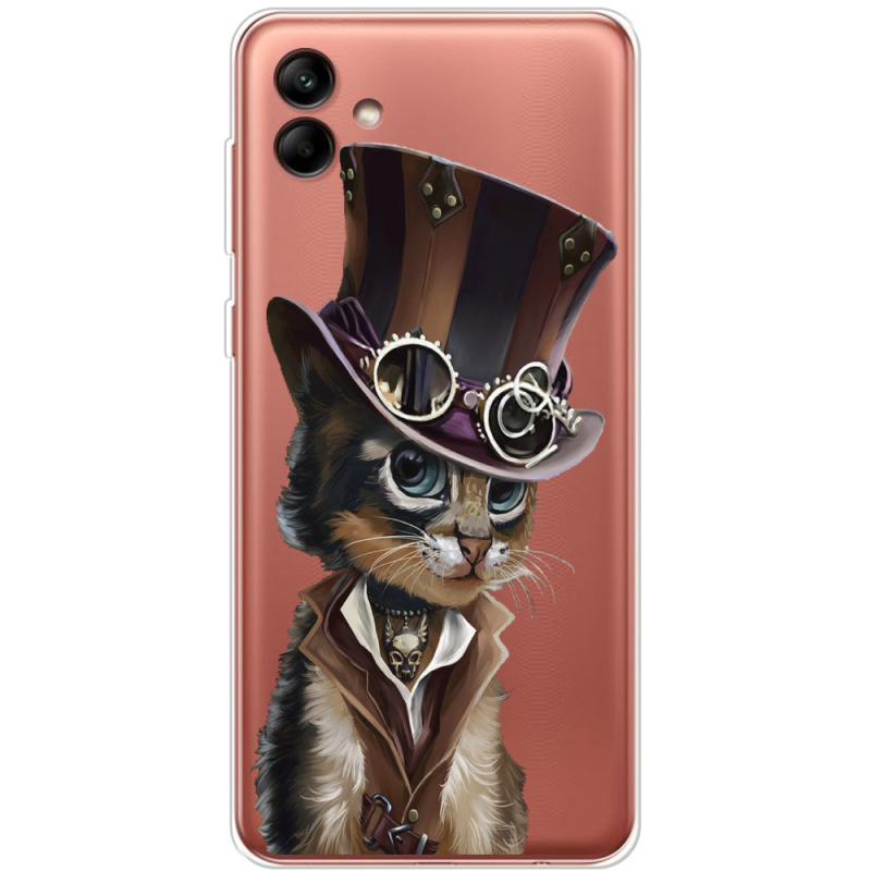 Прозрачный чехол BoxFace Samsung Galaxy A04 (A045) Steampunk Cat