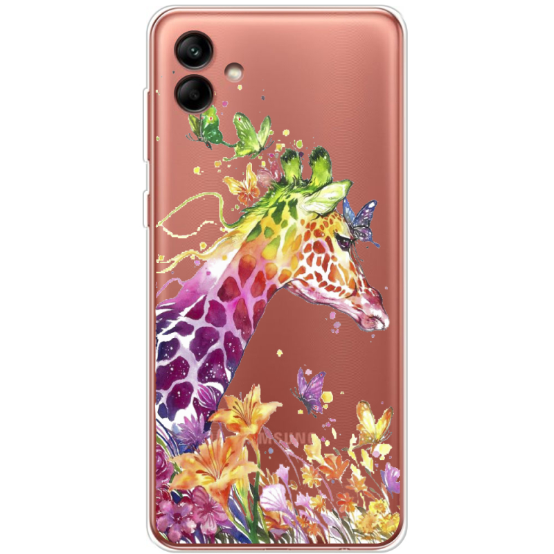 Прозрачный чехол BoxFace Samsung Galaxy A04 (A045) Colorful Giraffe